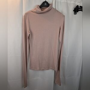 Maison Martin Margiela Women's Pink Turtleneck Top Size XL In GUC